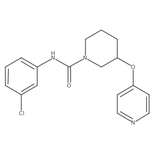 N-(3-chlorophenyl)-3-(pyridin-4-yloxy)piperidine-1-carboxamide结构式