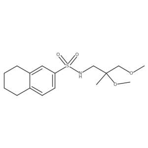 N-(2,3-dimethoxy-2-methylpropyl)-5,6,7,8-tetrahydronaphthalene-2-sulfonamide结构式