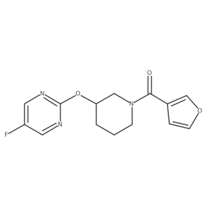 (3-((5-Fluoropyrimidin-2-yl)oxy)piperidin-1-yl)(furan-3-yl)methanone结构式