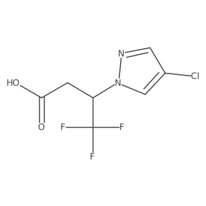 3-(4-Chloropyrazol-1-yl)-4,4,4-trifluorobutanoic acid Structure