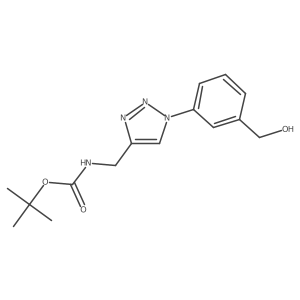 tert-butyl N-({1-[3-(hydroxymethyl)phenyl]-1H-1,2,3-triazol-4-yl}methyl)carbamate结构式