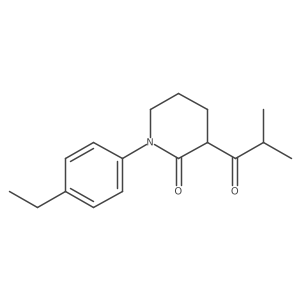 1-(4-Ethylphenyl)-3-(2-methylpropanoyl)piperidin-2-one结构式