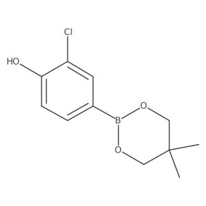 2-Chloro-4-(5,5-dimethyl-1,3,2-dioxaborinan-2-yl)phenol Structure
