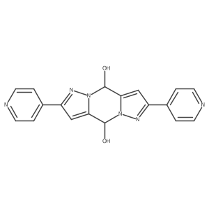5,11-Bis(pyridin-4-yl)-1,6,7,12-tetraazatricyclo[7.3.0.0^{3,7}]dodeca-3,5,9,11-tetraene-2,8-diol结构式