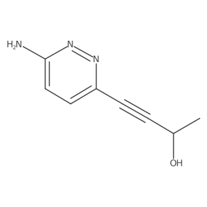 4-(6-Aminopyridazin-3-yl)but-3-yn-2-ol结构式