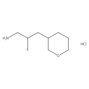 2-Fluoro-3-(oxan-3-yl)propan-1-amine hydrochloride结构式