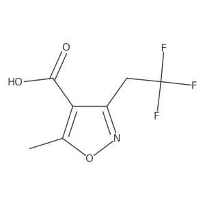 5-Methyl-3-(2,2,2-trifluoroethyl)-1,2-oxazole-4-carboxylic acid结构式