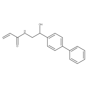 N-[2-Hydroxy-2-(4-phenylphenyl)ethyl]prop-2-enamide Structure