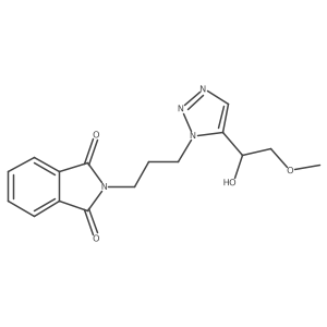 2-(3-{5-[(1R)-1-hydroxy-2-methoxyethyl]-1H-1,2,3-triazol-1-yl}propyl)-2,3-dihydro-1H-isoindole-1,3-dione结构式