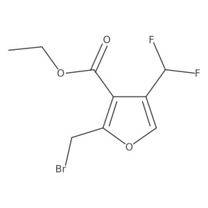 Ethyl 2-(bromomethyl)-4-(difluoromethyl)furan-3-carboxylate Structure