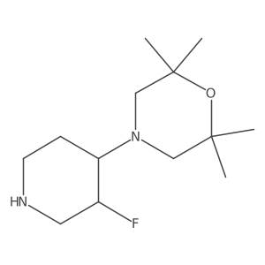 4-(3-Fluoropiperidin-4-yl)-2,2,6,6-tetramethylmorpholine结构式