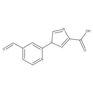 1-(4-formylpyridin-2-yl)-1H-imidazole-4-carboxylic acid结构式