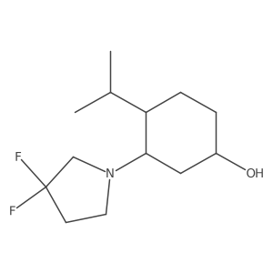 3-(3,3-Difluoropyrrolidin-1-yl)-4-(propan-2-yl)cyclohexan-1-ol结构式