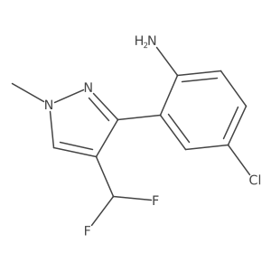 4-chloro-2-[4-(difluoromethyl)-1-methyl-1H-pyrazol-3-yl]aniline结构式