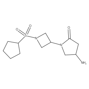 4-Amino-1-[1-(cyclopentanesulfonyl)azetidin-3-yl]pyrrolidin-2-one结构式