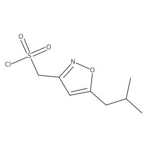 [5-(2-Methylpropyl)-1,2-oxazol-3-yl]methanesulfonyl chloride结构式