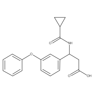 3-(Cyclopropylformamido)-3-(3-phenoxyphenyl)propanoic acid Structure