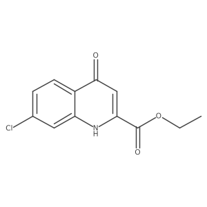 7-Chloro-4-hydroxy-quinoline-2-carboxylic aci d ethyl ester Structure