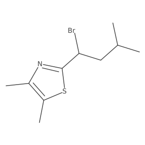 2-(1-Bromo-3-methylbutyl)-4,5-dimethyl-1,3-thiazole Structure