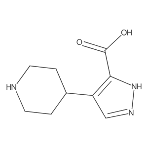 4-(piperidin-4-yl)-1H-pyrazole-5-carboxylic acid Structure