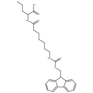 (2R)-2-[7-({[(9H-fluoren-9-yl)methoxy]carbonyl}amino)heptanamido]pentanoic acid Structure