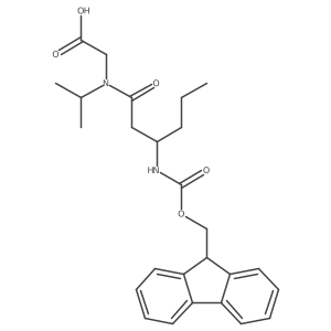 2-[(3S)-3-({[(9H-fluoren-9-yl)methoxy]carbonyl}amino)-N-(propan-2-yl)hexanamido]acetic acid Structure