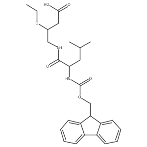 3-ethoxy-4-[(2R)-2-({[(9H-fluoren-9-yl)methoxy]carbonyl}amino)-4-methylpentanamido]butanoic acid Structure