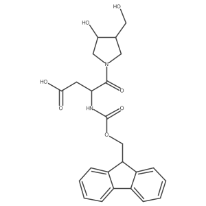 3-({[(9H-fluoren-9-yl)methoxy]carbonyl}amino)-4-[3-hydroxy-4-(hydroxymethyl)pyrrolidin-1-yl]-4-oxobutanoic acid结构式