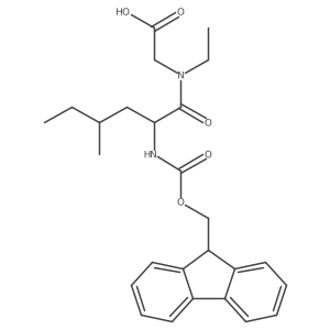 2-[N-ethyl-2-({[(9H-fluoren-9-yl)methoxy]carbonyl}amino)-4-methylhexanamido]acetic acid Structure