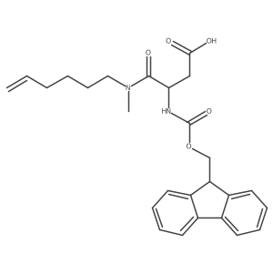 3-({[(9H-fluoren-9-yl)methoxy]carbonyl}amino)-3-[(hex-5-en-1-yl)(methyl)carbamoyl]propanoic acid结构式