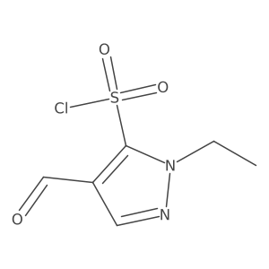 1-ethyl-4-formyl-1H-pyrazole-5-sulfonyl chloride Structure
