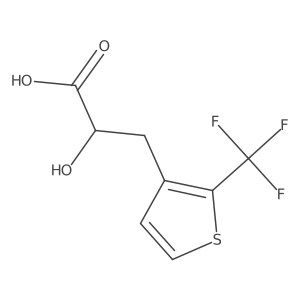 2-Hydroxy-3-[2-(trifluoromethyl)thiophen-3-yl]propanoic acid Structure