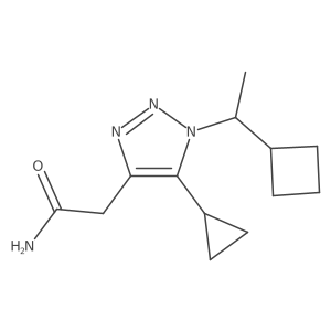 2-[1-(1-cyclobutylethyl)-5-cyclopropyl-1H-1,2,3-triazol-4-yl]acetamide结构式