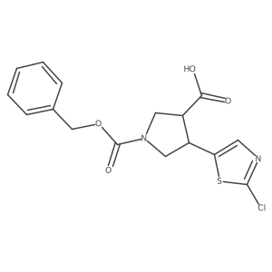 1-[(Benzyloxy)carbonyl]-4-(2-chloro-1,3-thiazol-5-yl)pyrrolidine-3-carboxylic acid Structure