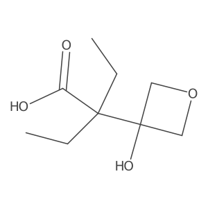 2-Ethyl-2-(3-hydroxyoxetan-3-yl)butanoic acid结构式