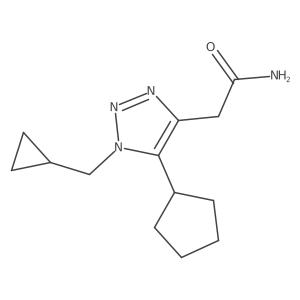 2-[5-cyclopentyl-1-(cyclopropylmethyl)-1H-1,2,3-triazol-4-yl]acetamide结构式