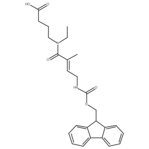 4-[N-ethyl-4-({[(9H-fluoren-9-yl)methoxy]carbonyl}amino)-2-methylbut-2-enamido]butanoic acid结构式