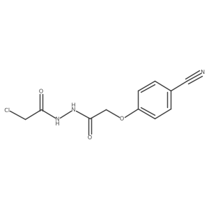 2-Chloro-n'-[(4-cyanophenoxy)acetyl]acetohydrazide结构式