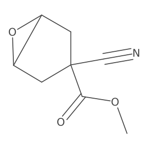 Methyl 3-cyano-6-oxabicyclo[3.1.0]hexane-3-carboxylate结构式