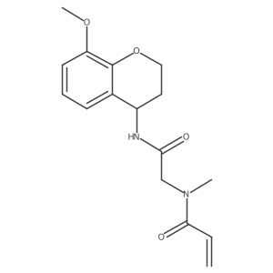 N-{[(8-methoxy-3,4-dihydro-2H-1-benzopyran-4-yl)carbamoyl]methyl}-N-methylprop-2-enamide结构式