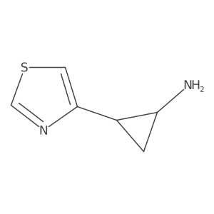 rac-(1R,2R)-2-(1,3-thiazol-4-yl)cyclopropan-1-amine结构式