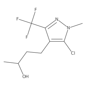 (2S)-4-[5-chloro-1-methyl-3-(trifluoromethyl)-1H-pyrazol-4-yl]butan-2-ol结构式