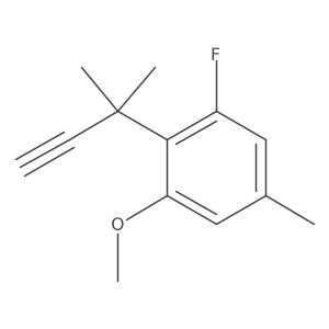 1-Fluoro-3-methoxy-5-methyl-2-(2-methylbut-3-yn-2-yl)benzene结构式