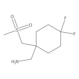 [4,4-Difluoro-1-(methanesulfonylmethyl)cyclohexyl]methanamine结构式