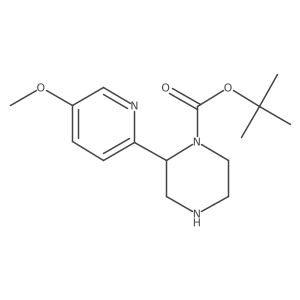 Tert-butyl 2-(5-methoxypyridin-2-yl)piperazine-1-carboxylate结构式