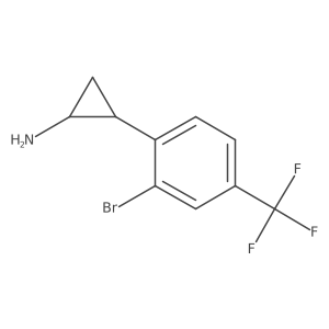 2-[2-Bromo-4-(trifluoromethyl)phenyl]cyclopropan-1-amine结构式