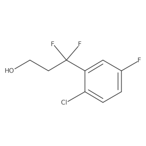 3-(2-Chloro-5-fluorophenyl)-3,3-difluoropropan-1-ol结构式