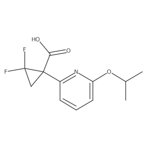 2,2-Difluoro-1-[6-(propan-2-yloxy)pyridin-2-yl]cyclopropane-1-carboxylic acid Structure
