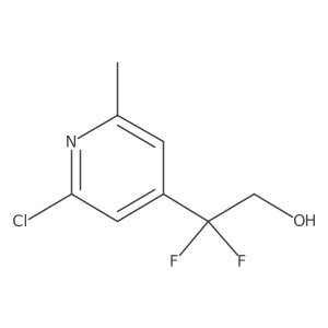 2-(2-Chloro-6-methylpyridin-4-yl)-2,2-difluoroethan-1-ol结构式