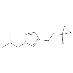 1-{2-[1-(2-methylpropyl)-1H-pyrazol-4-yl]ethyl}cyclopropan-1-ol Structure